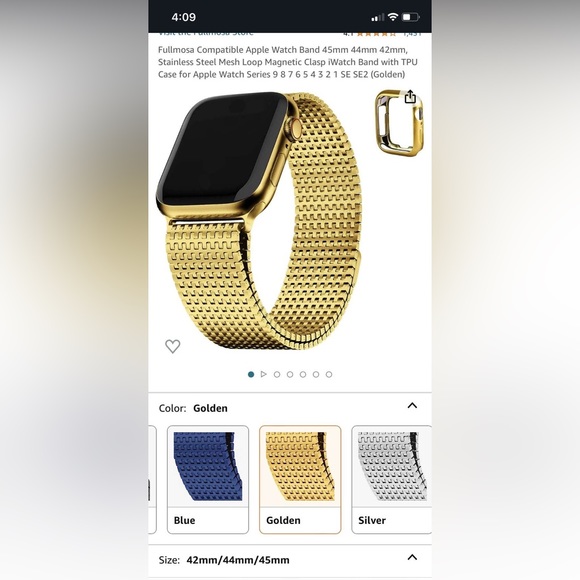 Golden Apple Watch band - Picture 1 of 4